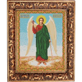 "Яблочный Спас" Набор для вышивания бисером Икона Св. Ангела Хранителя 20,0*24,2 см