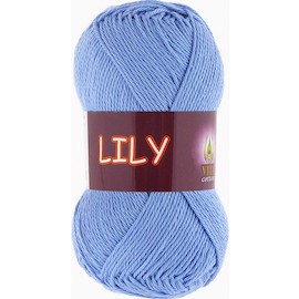 Пряжа Vita-cotton "Lily" 1616 Голубой 100% мерсеризованный хлопок 125 м 50 г