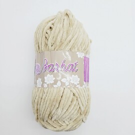 Пряжа плюшевая Spago yarn "Barhat" 45 цв. светло-бежевый 100% полиэстер 100 гр 120 м