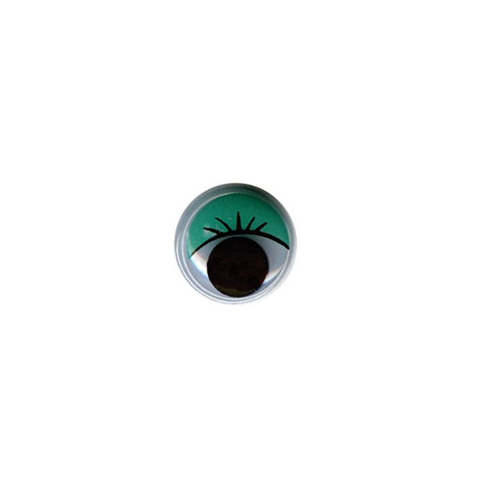 Глаза круглые с бегающими зрачками d 10 мм цв.зеленый