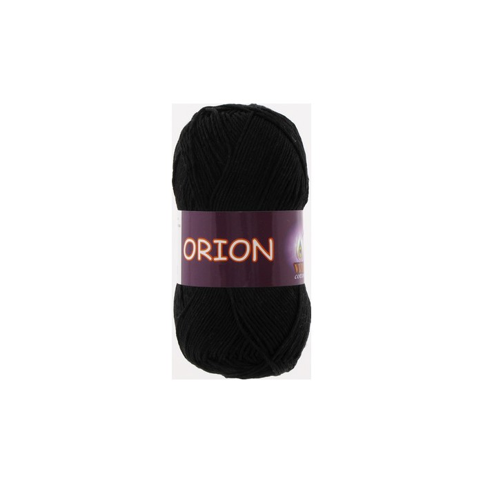 Пряжа д/вяз. Vita cotton Orion 4552 Чёрный 77% мерсиризированный хлопок 23% вискоза 170м 50гр