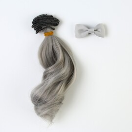 Волосы - тресс для кукол "Пепельные волны" 25*150 см