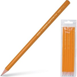 Набор чернографитных карандашей 6шт (2B.B.HB.*2шт.H.2H)