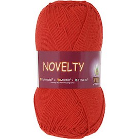 Пряжа Vita-cotton "Novelty" 1213 Ярко-красный 50% ProModal, хлопок 50%  200 м 50 гр