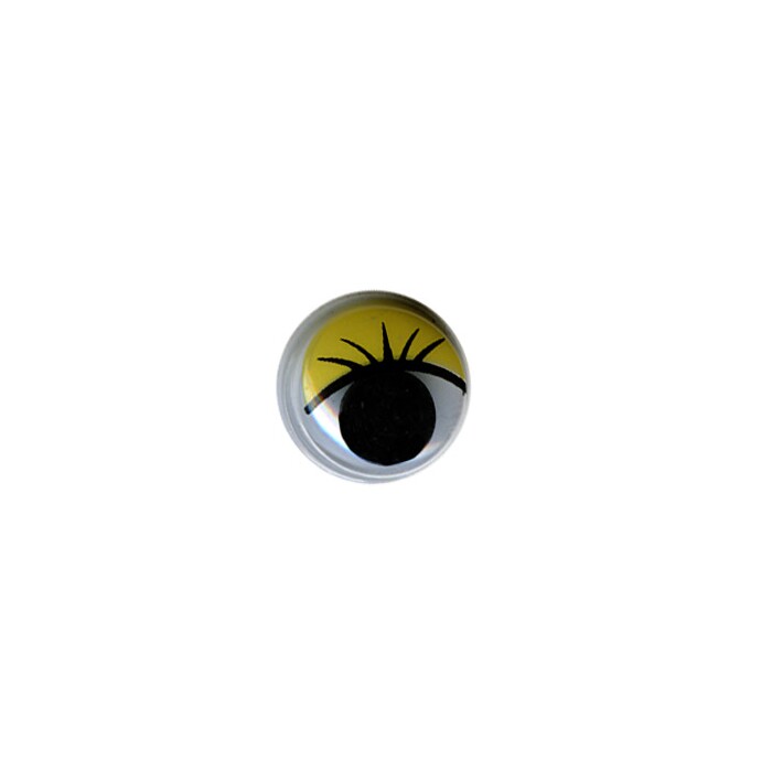 Глаза круглые с бегающими зрачками d 12 мм цв. жёлтый