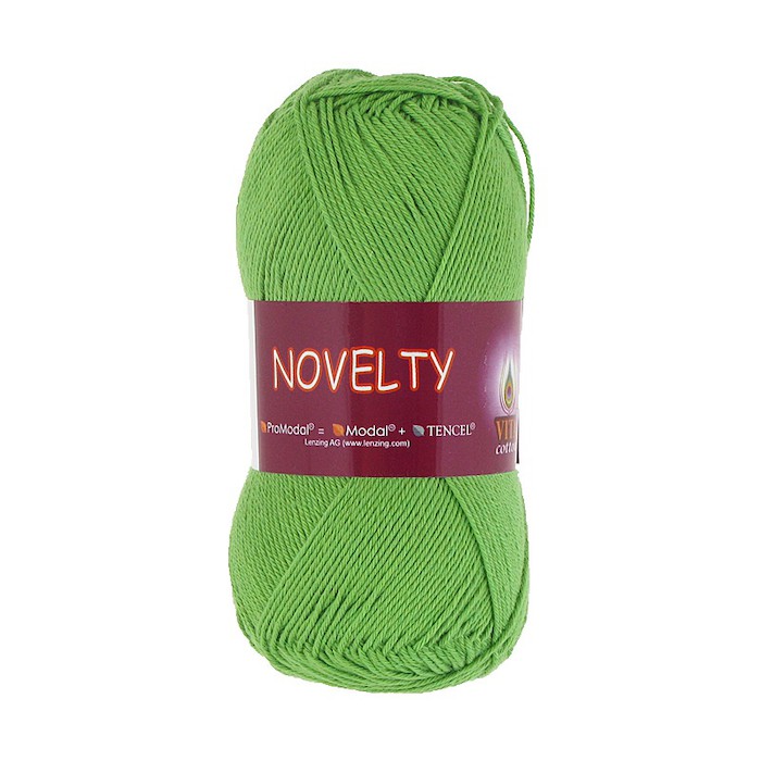 Пряжа Vita-cotton "Novelty" 1205 Молодая зелень 50% ProModal, хлопок 50%  200 м 50 гр